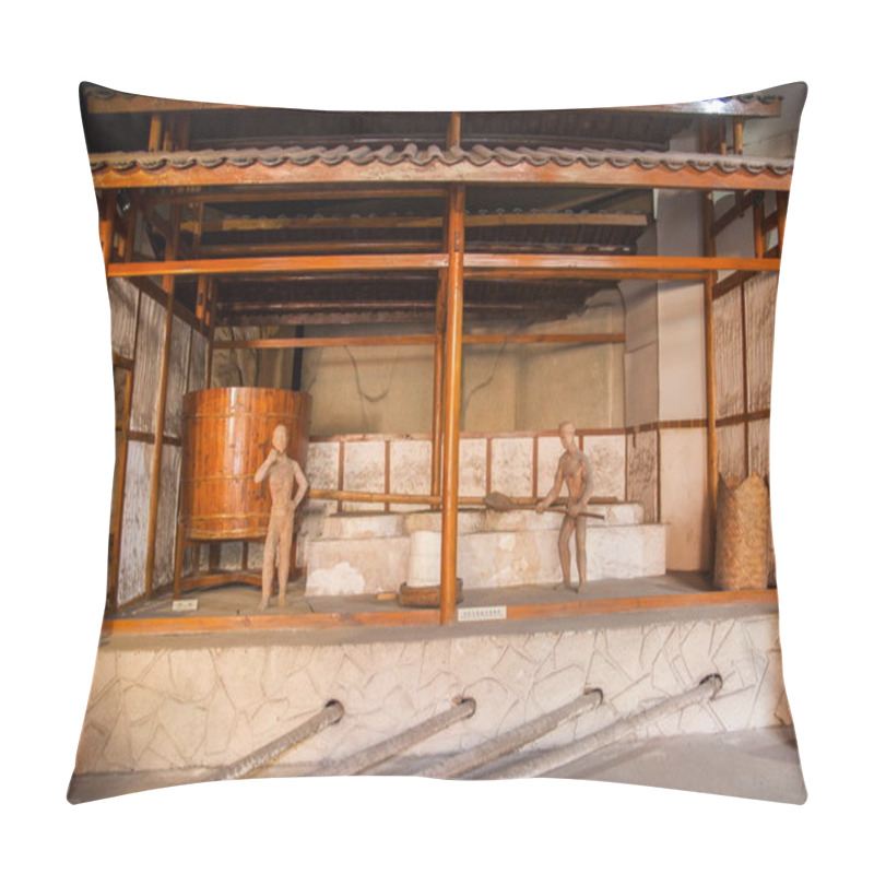 Personality  Zigong Salt Museum Showcase Technological Process Model Of The Ancient Salt Field Pillow Covers