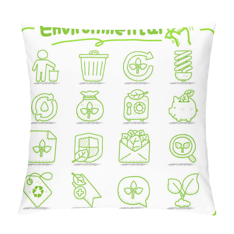 Personality  Hand Drawn Environment Pillow Covers