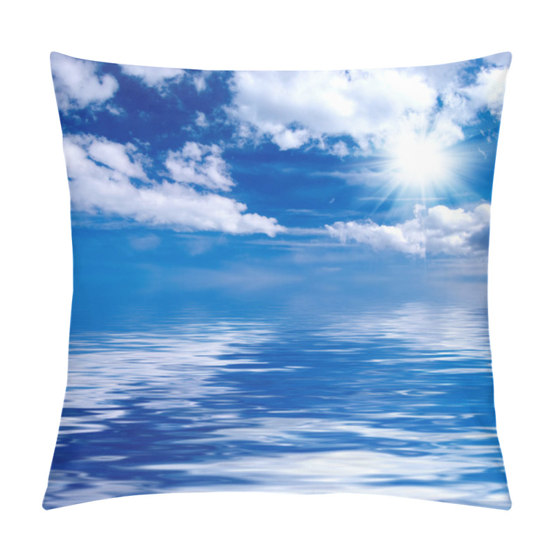 Personality  Blue Sky Over Water Pillow Covers