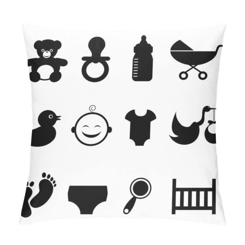 Personality  Baby Related Icon Set Pillow Covers