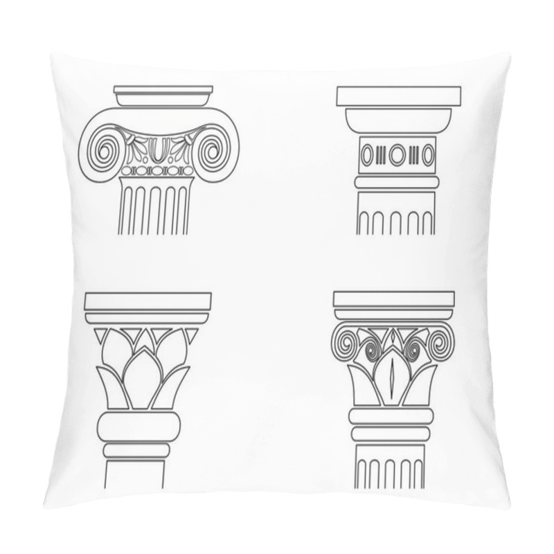 Personality  Set Of Silhouettes Of Capitals Pillow Covers