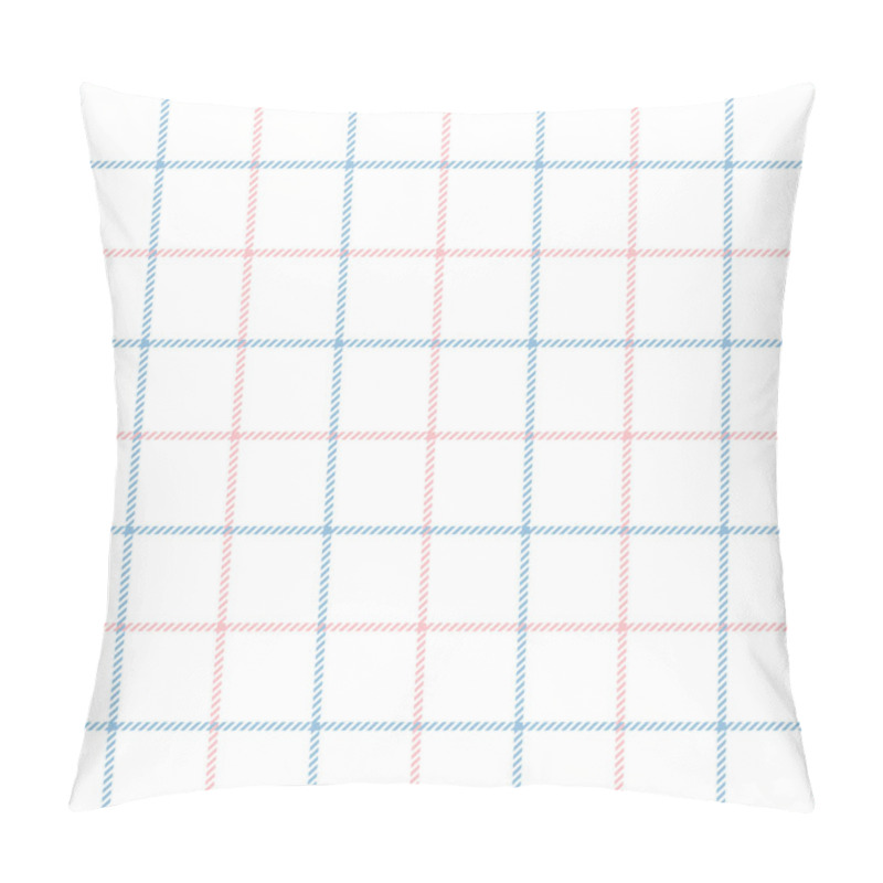 Personality  Tattersall Pattern In Pink, Blue, White. Seamless Tartan Check Plaid Graphic For Scarf, Skirt, Blanket, Throw, Or Other Modern Spring And Summer Fabric Print. Simple Classic Textured Design. Pillow Covers