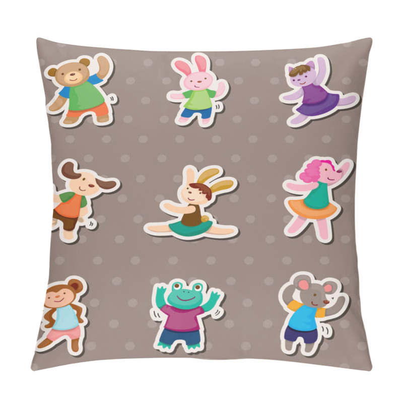 Personality  Animal Dance Stickers Pillow Covers