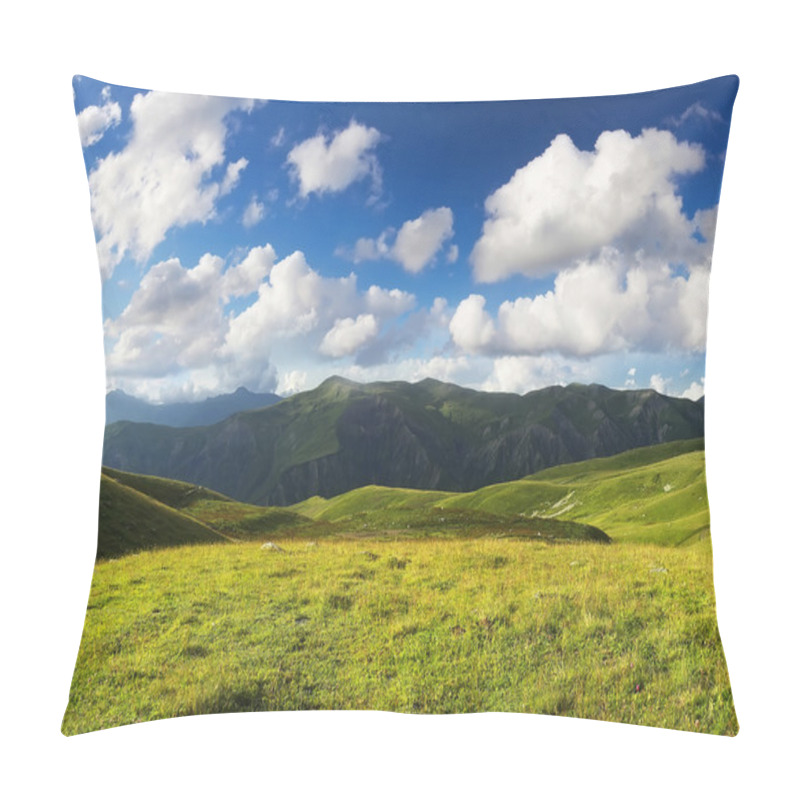 Personality  Mountain Landscape In The Summer Time Pillow Covers