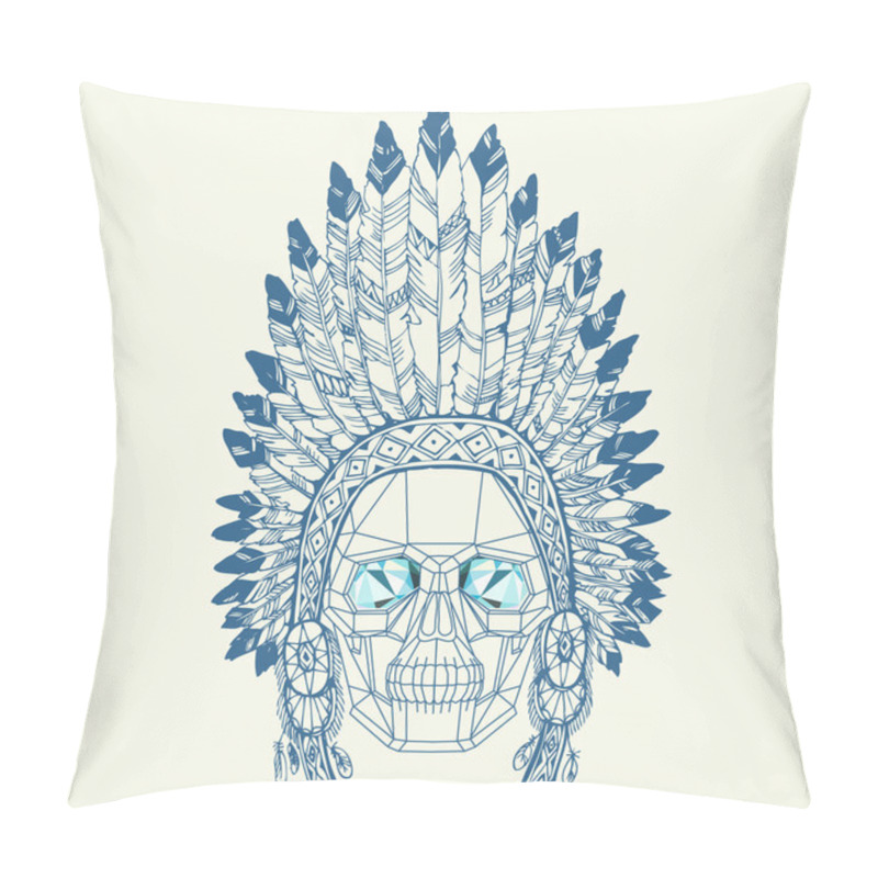 Personality  Conceptual Polygonal Human Skull Pillow Covers