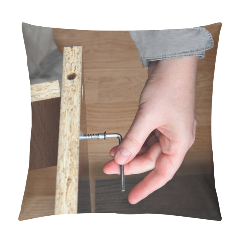 Personality  Furniture Assembly, Wood Screw Screwed Manually Using Allen Key. Pillow Covers