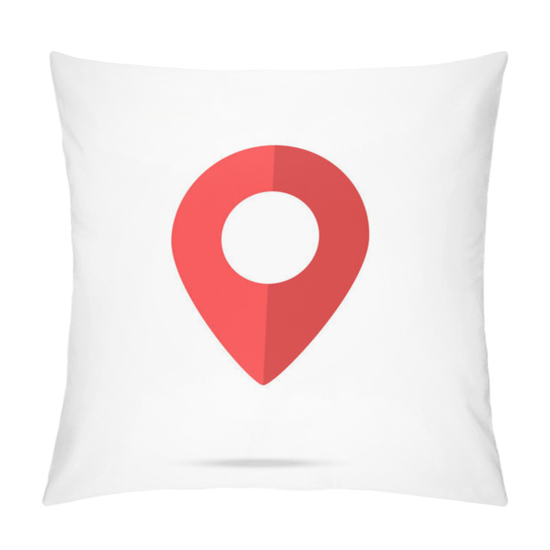 Personality  Vector Map Pointer, Map Pin Icon. Modern Flat Design Vector Illustration Pillow Covers