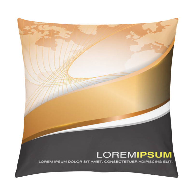 Personality  Bronze Luxury Brochure Business Vector Design. Pillow Covers