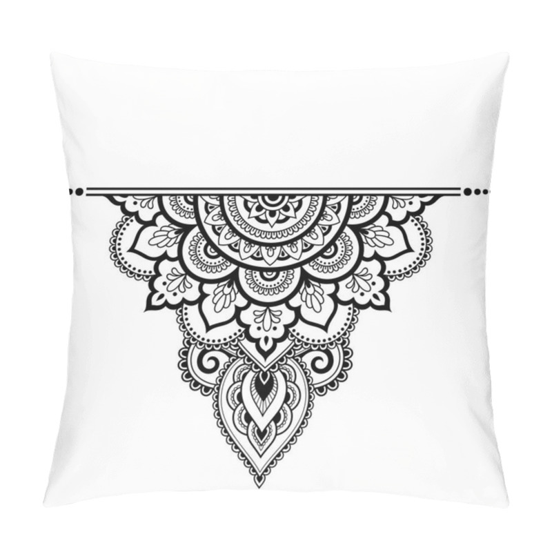 Personality  Mehndi Mandala Pattern For Henna Drawing And Tattoo. Decoration In Ethnic Oriental, Indian Style. Pillow Covers