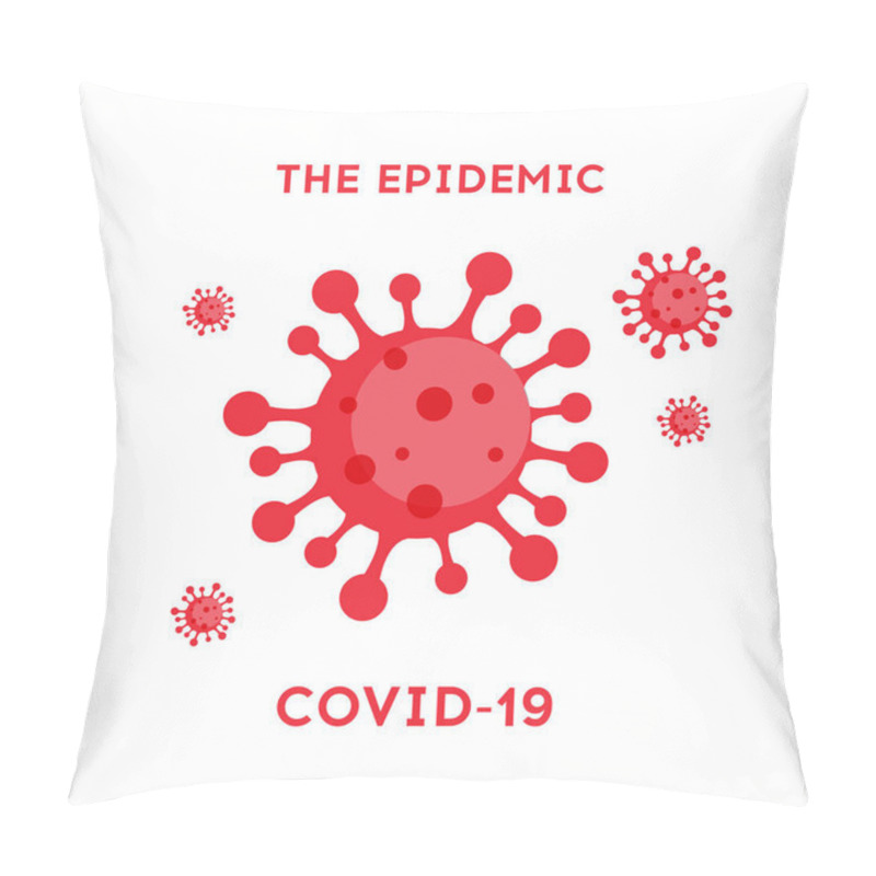 Personality  Novel Coronavirus 2019-nCoV . Virus Covid 19-NCP. Vector Illustration. Pillow Covers