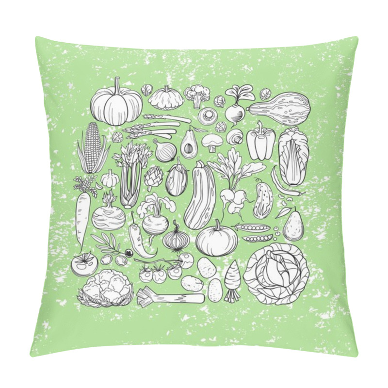 Personality  Different Vegetables Drawings Pillow Covers