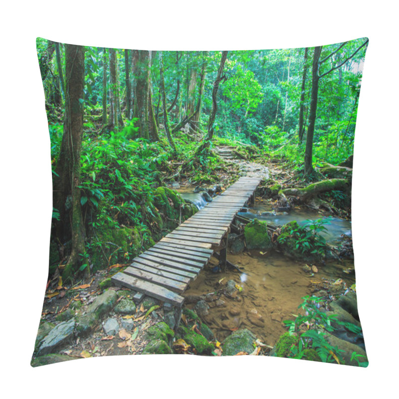 Personality  Wood Bridge Over The Waterfall Pillow Covers