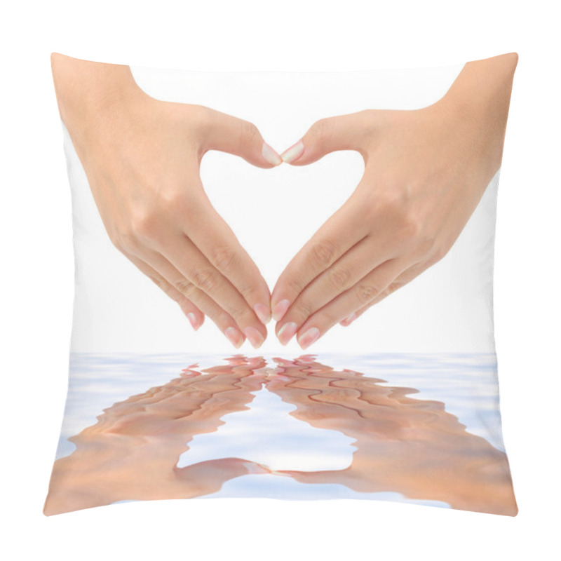 Personality  Heart Made Of Hands And Water Pillow Covers