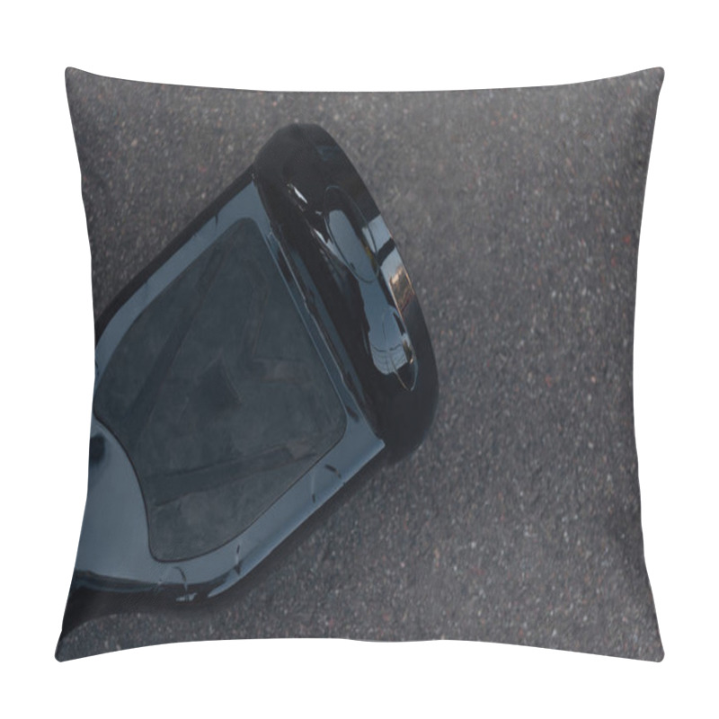 Personality  Top View Of Black Self-balancing Board On Street   Pillow Covers