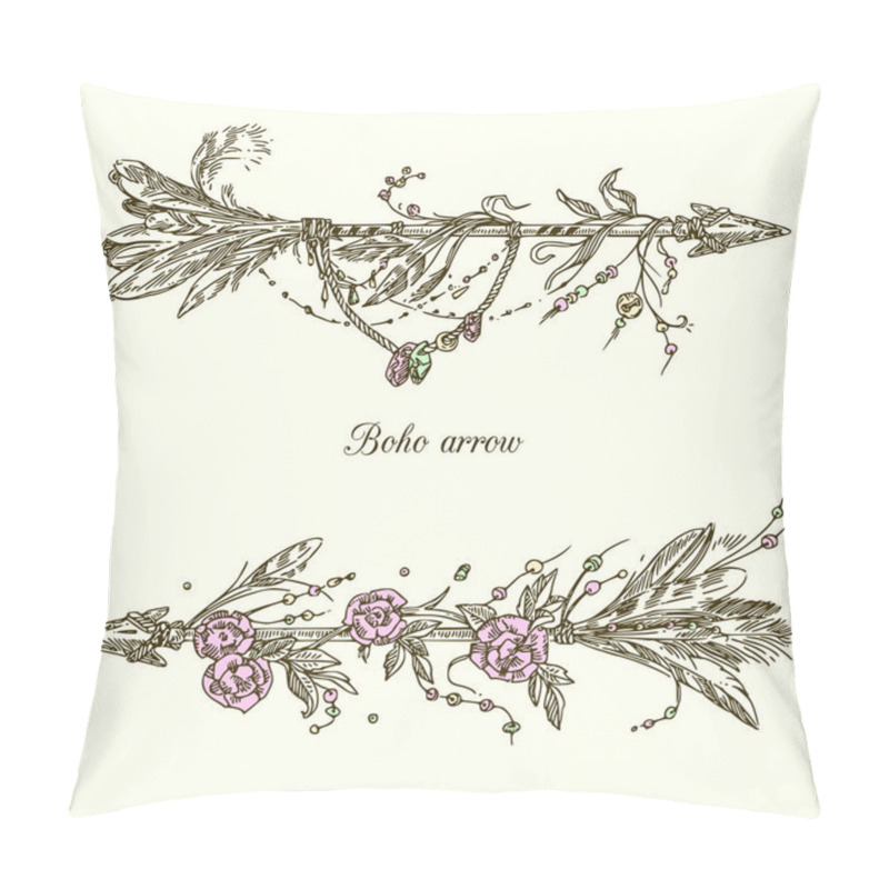 Personality  Two Beautiful Arrows Boho.  Pillow Covers