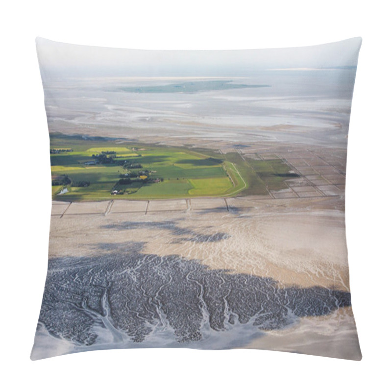 Personality  Pellworm Island, Aerial Photo Of The Schleswig-Holstein Wadden S Pillow Covers