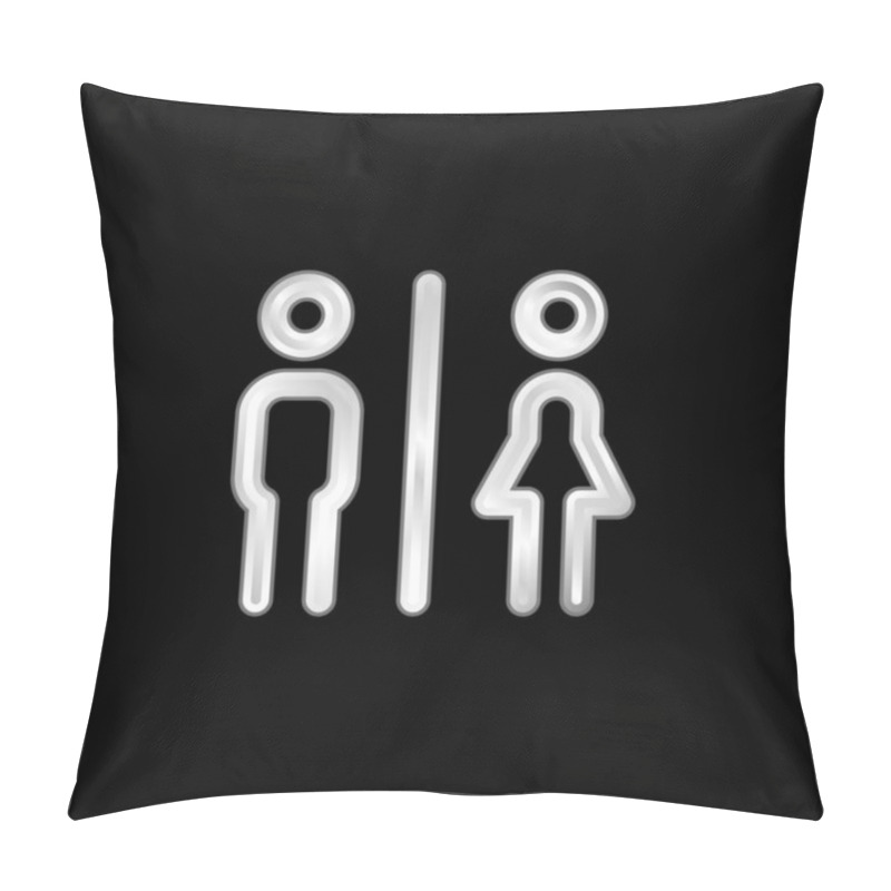 Personality  Bathrooms Silver Plated Metallic Icon Pillow Covers