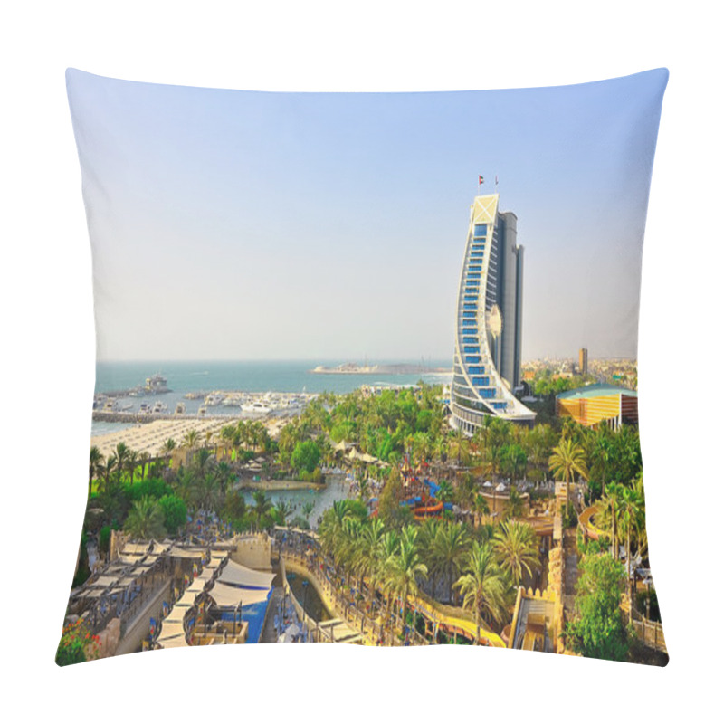 Personality  View Of Jumeirah Beach. Dubai. Pillow Covers