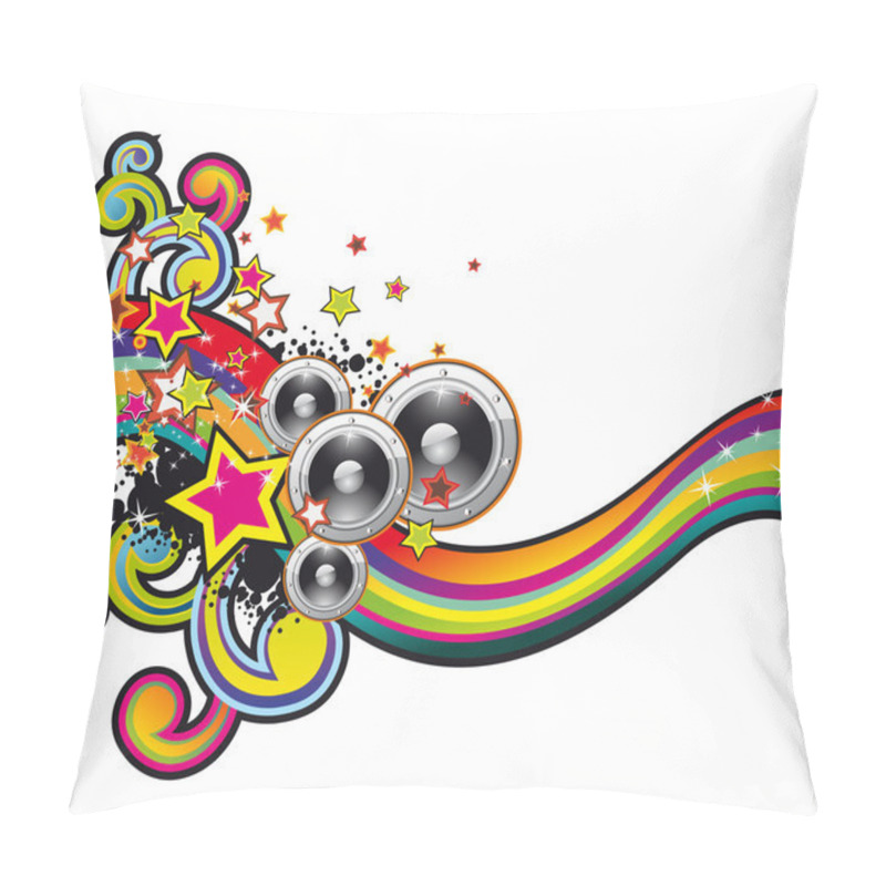 Personality  Coloorful Music Background Pillow Covers