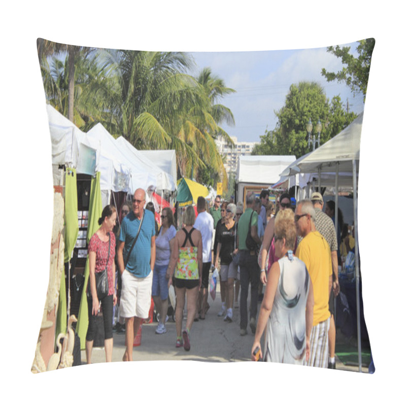 Personality  Craft Festival In Lauderdale By The Sea, Florida Pillow Covers