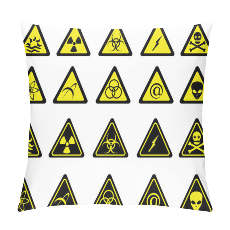 Personality  Set Of Warning Signs Pillow Covers