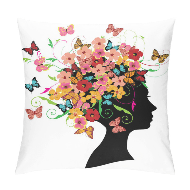 Personality  Vector Woman Head Pillow Covers