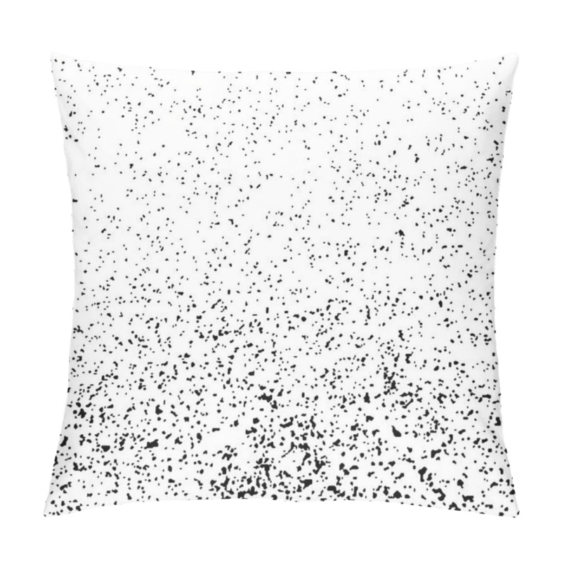 Personality  Black Grainy Texture Isolated On White. Pillow Covers