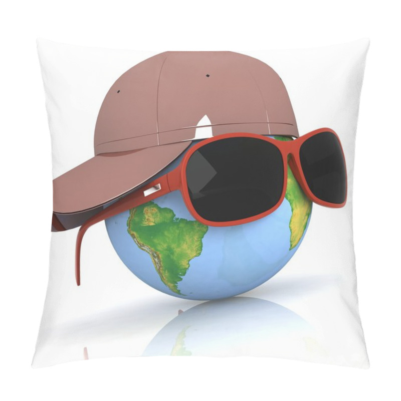 Personality  Globe Is In Dark Eyeglasses Pillow Covers