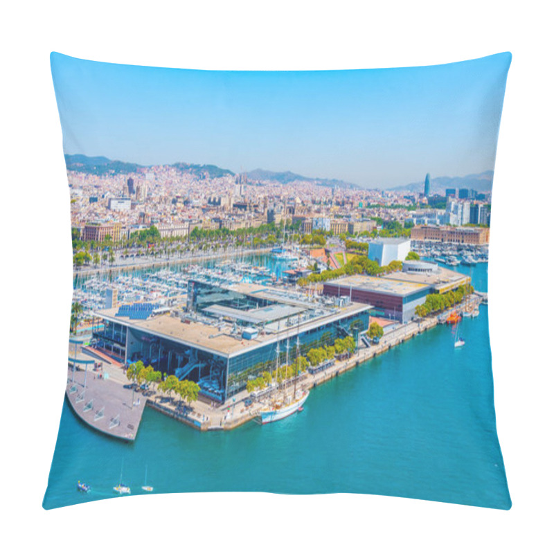 Personality  Aerial View Of Maremagnum Shopping Center In Barcelona, Spain Pillow Covers