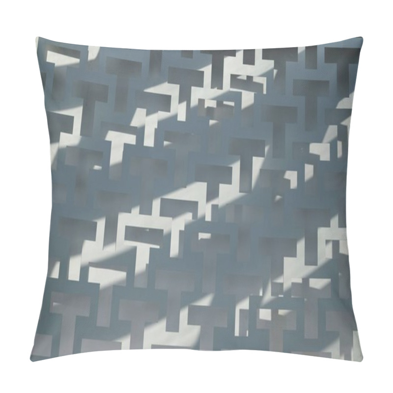 Personality  Abstract Geometric Pattern With Soft Shadows Creating Depth And Contrast. Pillow Covers