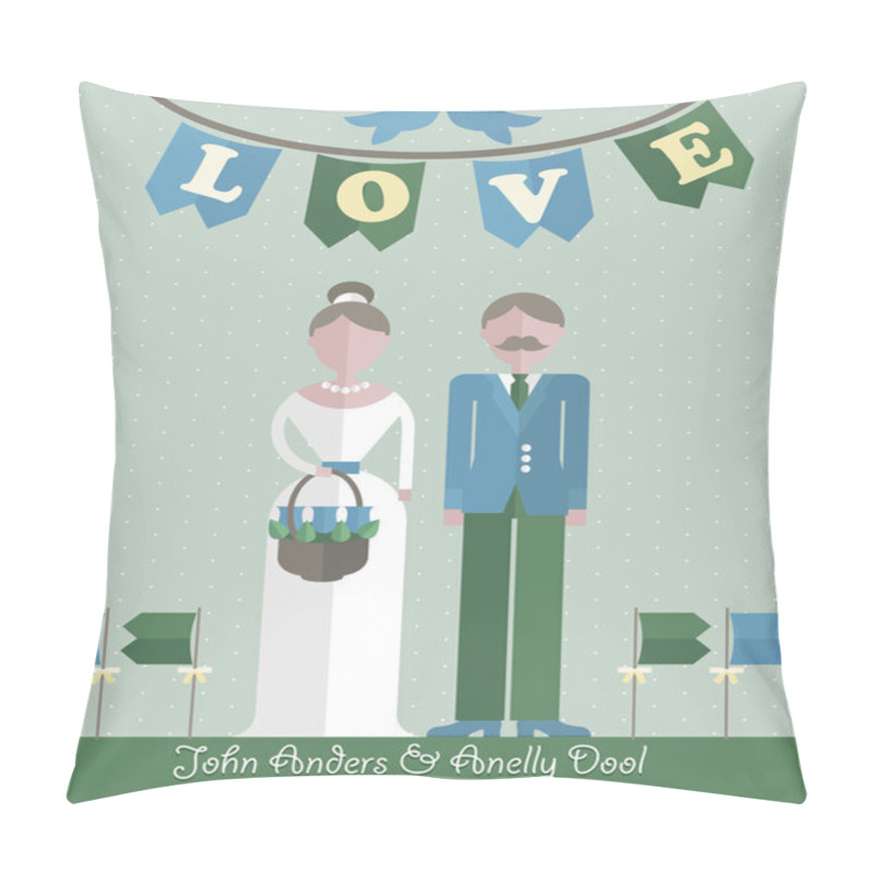 Personality  Wedding Invitation Card Pillow Covers