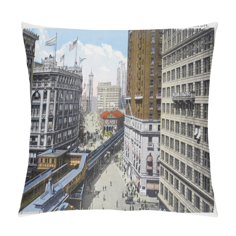 Personality  Old Postcard Of New York, Broadway, Greeley Square Pillow Covers