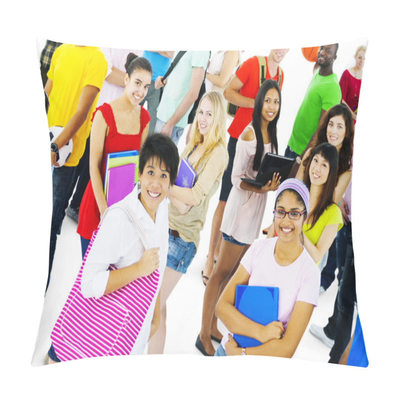 Personality  Young Diversity People Together Pillow Covers