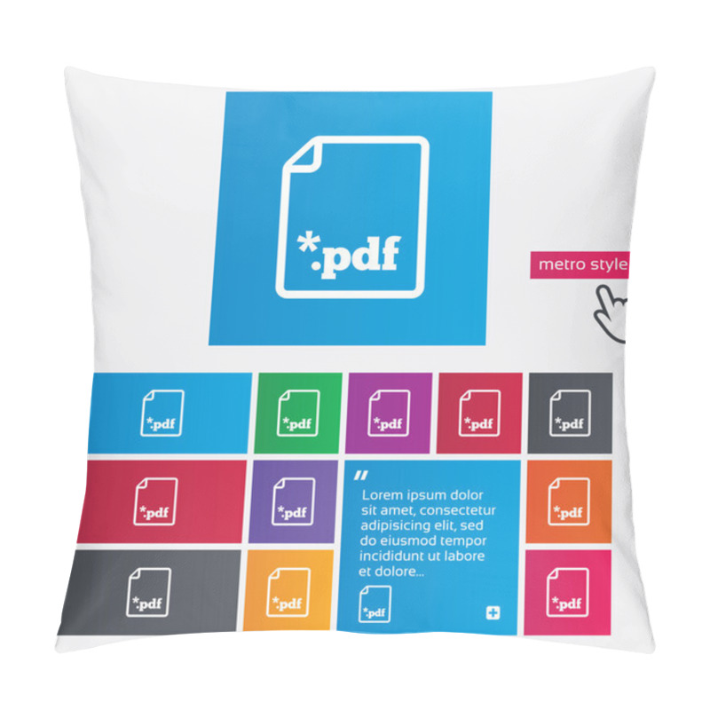 Personality  PDF File Document Icon. Download Pdf Button. Pillow Covers