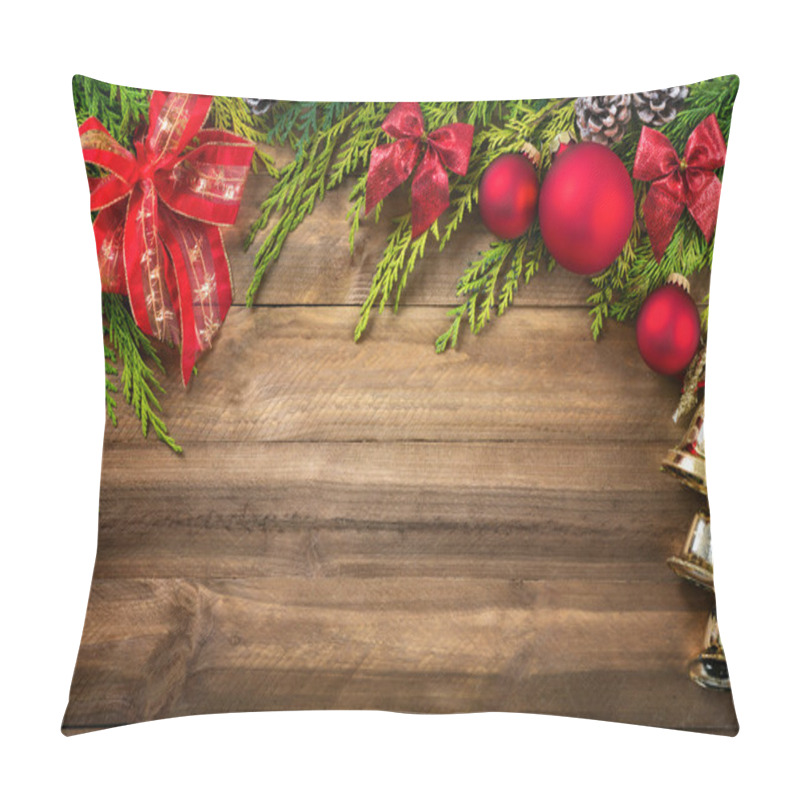 Personality  Christmas Decoration On Wood Pillow Covers