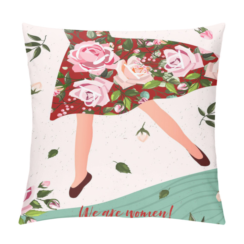 Personality  International Women's Day Spring Holiday Happy Women's Day 8 March. Pillow Covers