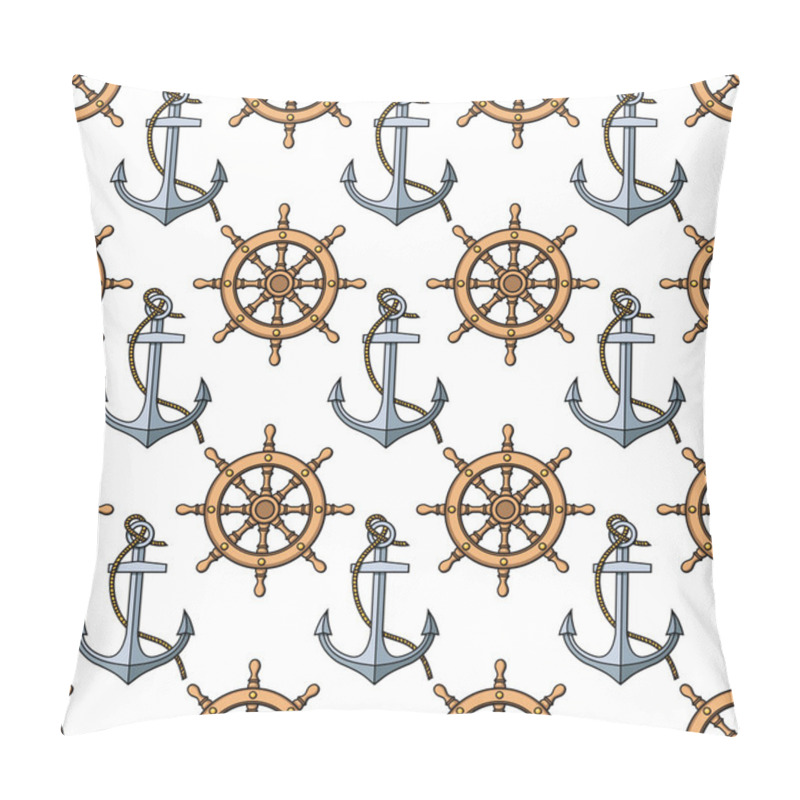 Personality  Pattern With Anchors And Ship's Wheels Pillow Covers