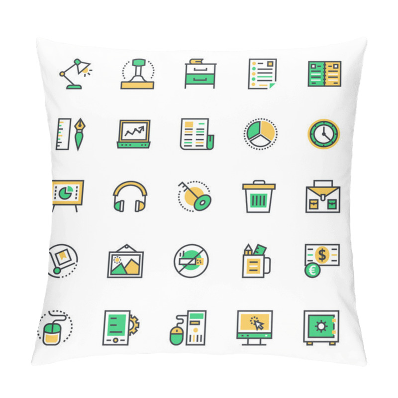 Personality  Business & Office Vector Icons 4 Pillow Covers