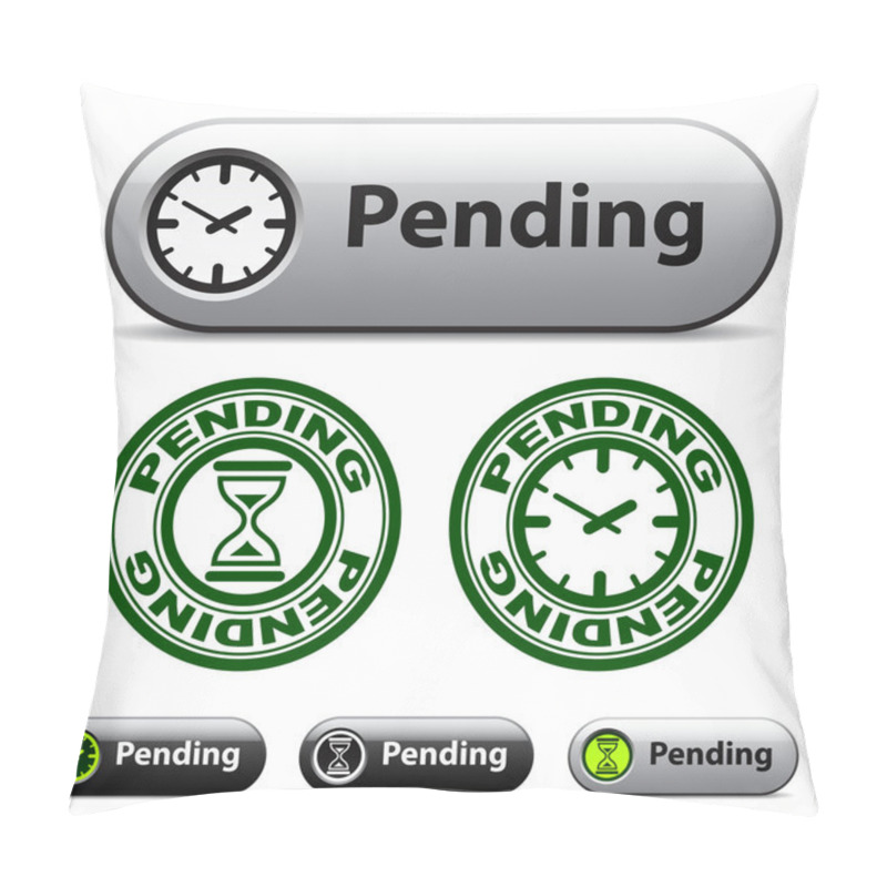 Personality  Pending Time Buttons And Stamps Pillow Covers