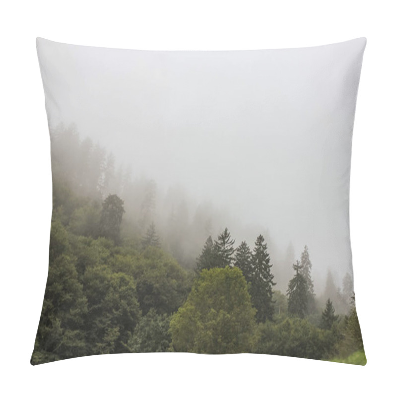 Personality  Misty Weather On Smoky Mountains In North Carolina, USA Pillow Covers