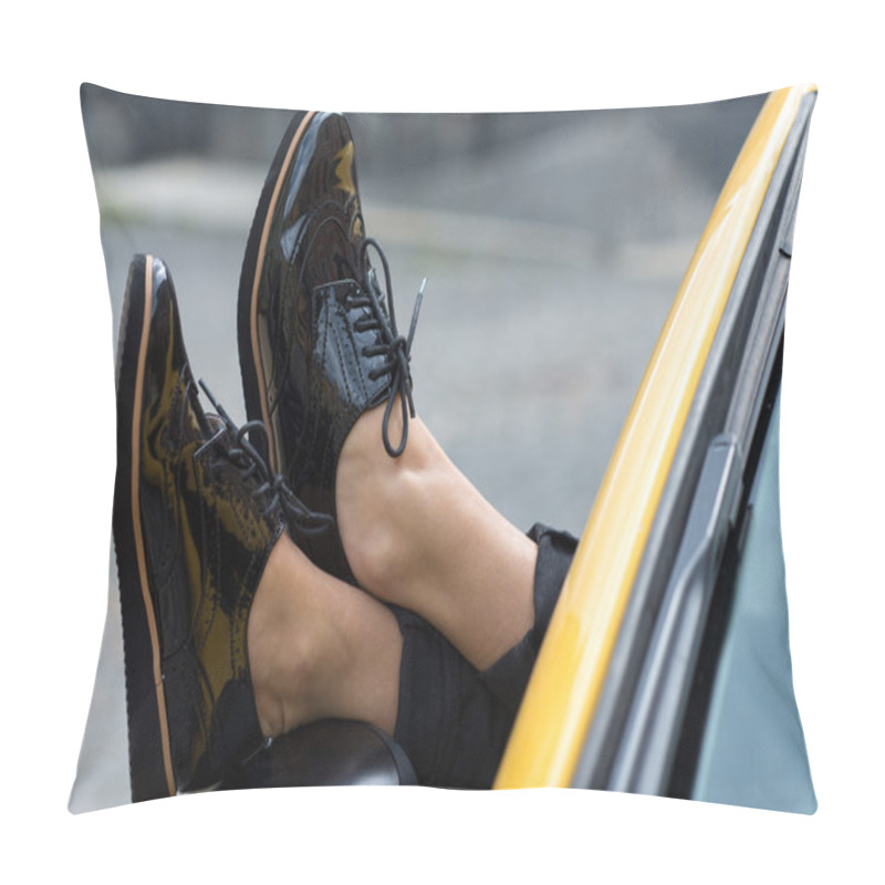 Personality  Close Up Of Stylish Female Shoes.  Outdoor Fashion Shoes Footwea Pillow Covers