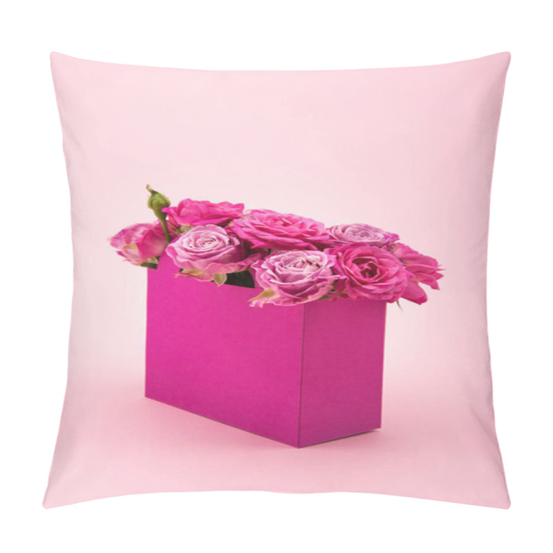 Personality  Pink Roses In Paper Box Pillow Covers