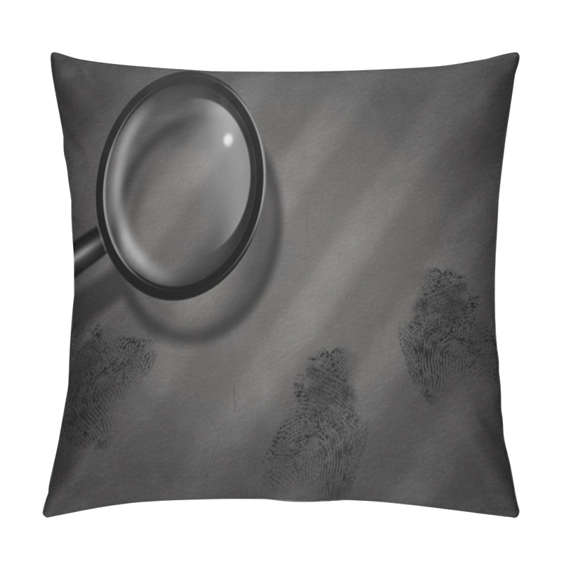 Personality  Fingerprints And Magnifying Glass Pillow Covers