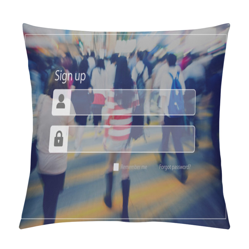 Personality  Sign Up Registration Password Concept Pillow Covers