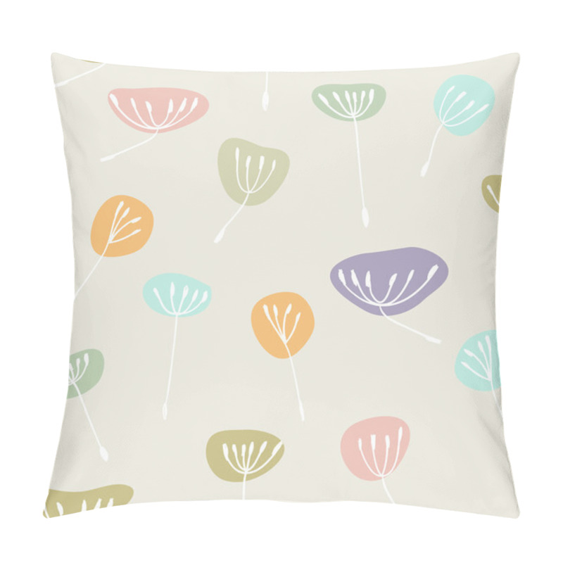 Personality  Seamless Pattern With Pastel Dandelion Flowers Pillow Covers