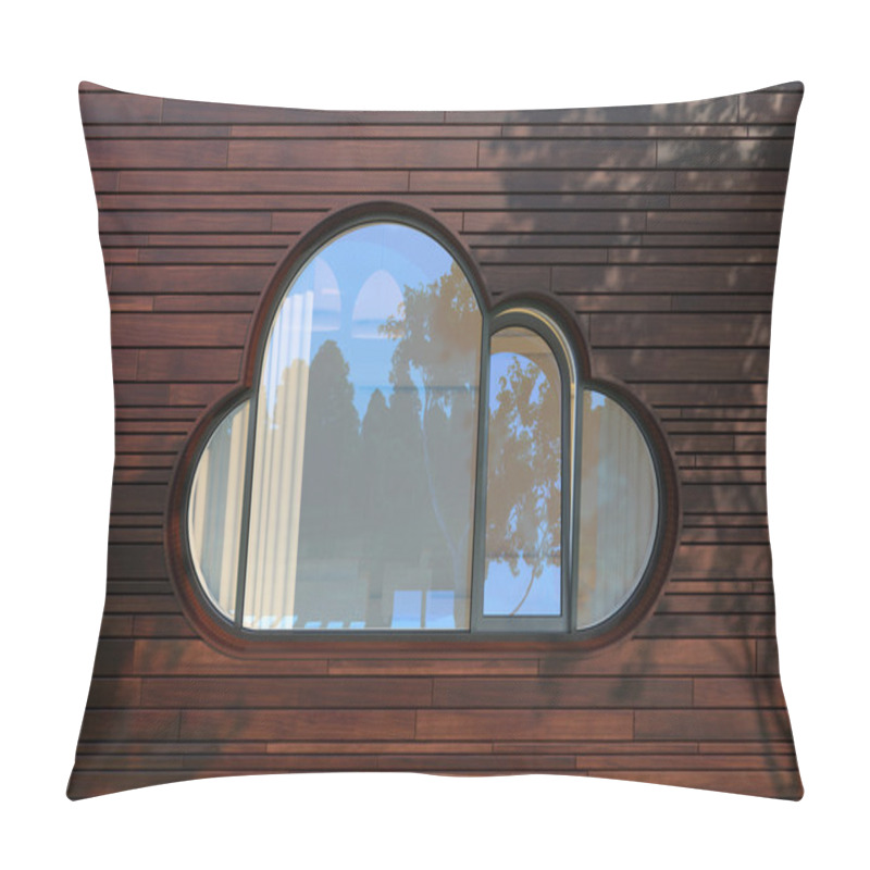 Personality  Evening Facade Of A Modern Building With Window Like A Cloud Pillow Covers