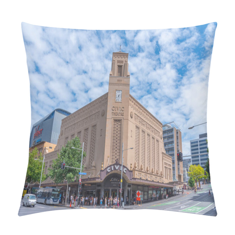 Personality  AUCKLAND, NEW ZEALAND, FEBRUARY 19, 2020: People Are Passing Civic Theatre In Central Auckland, New Zealand Pillow Covers