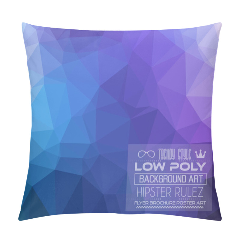 Personality  Low Poly Triangular Trendy Background Pillow Covers