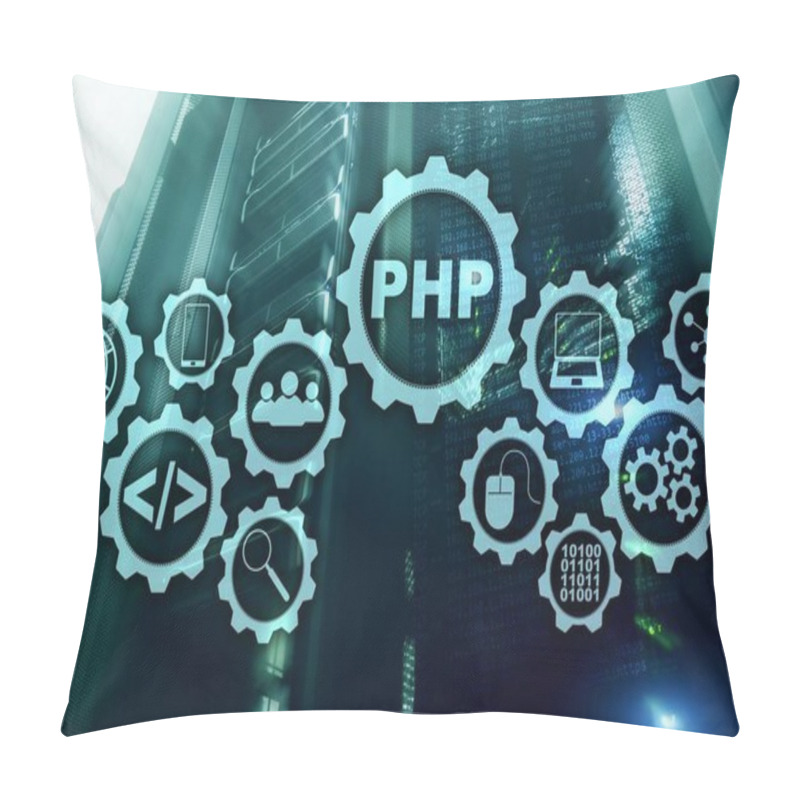 Personality  PHP Programming Language. Developing Programming And Coding Technologies.Cyber Space Concept. Pillow Covers