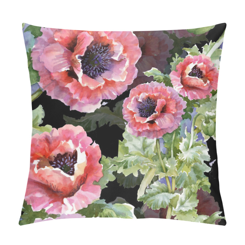 Personality  Blooming Poppy  Flowers Pillow Covers